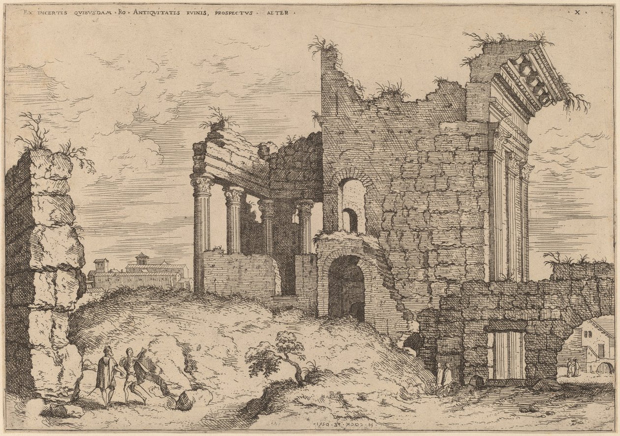 Andre visning av Forum of Nerva av Hieronymus Cock