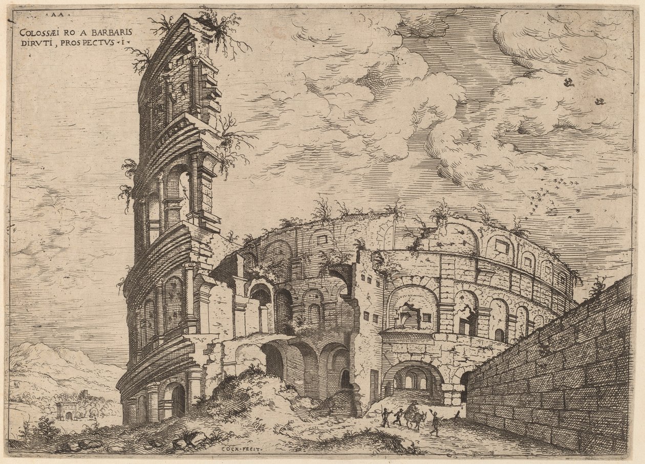 Utsikt over Colosseum av Hieronymus Cock