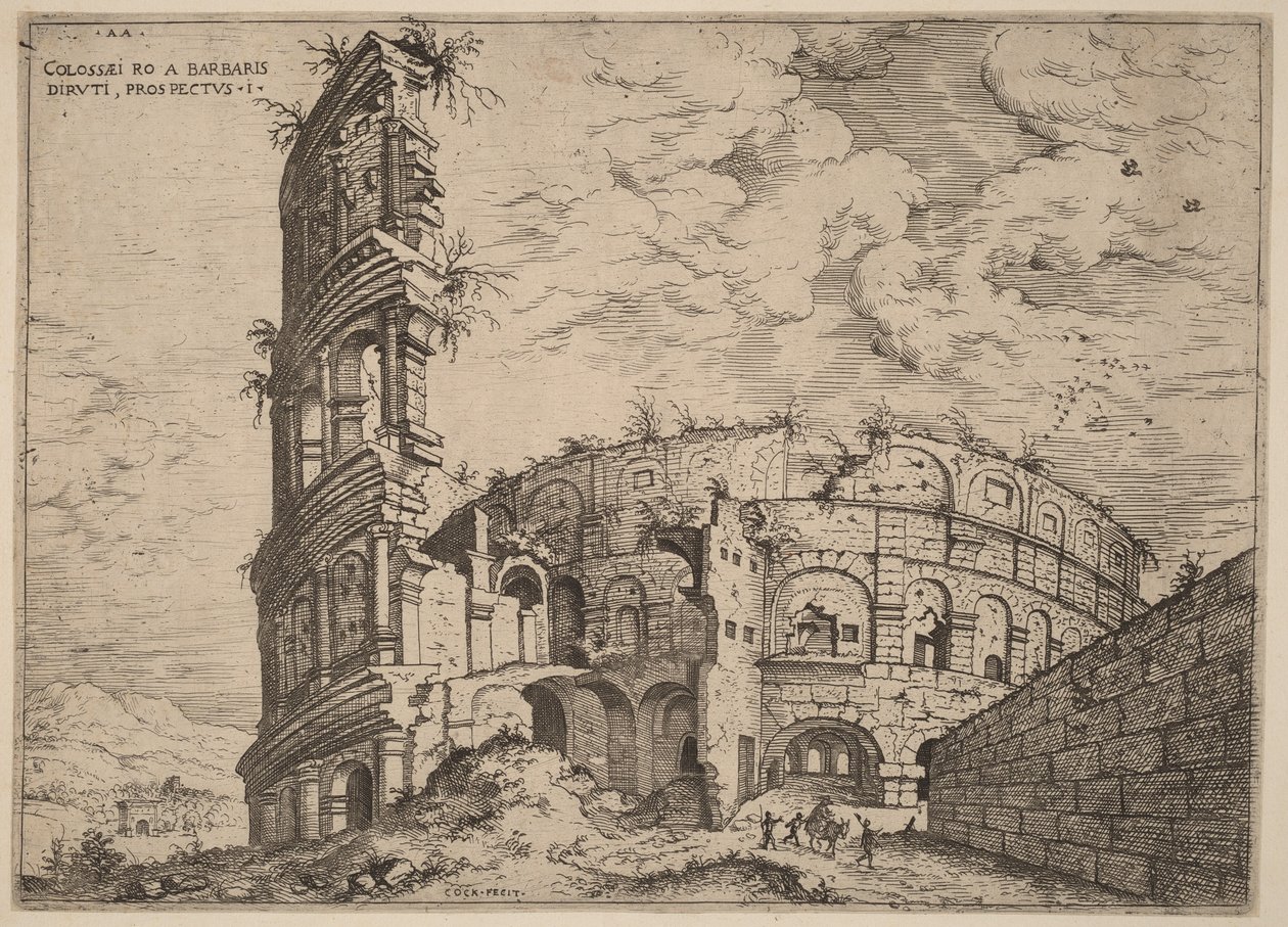 Utsikt over Colosseum av Hieronymus Cock
