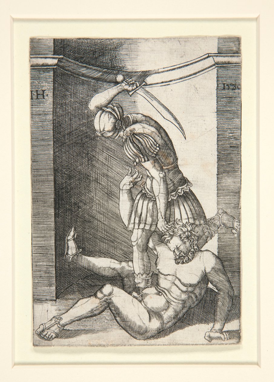 Soldat dreper en naken mann av Hieronymus Hopfer