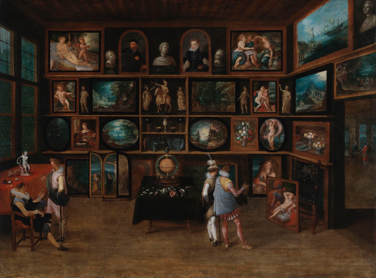 Kjennere på et galleri, første tredjedel av 1600-tallet.. av Hieronymus II . Francken