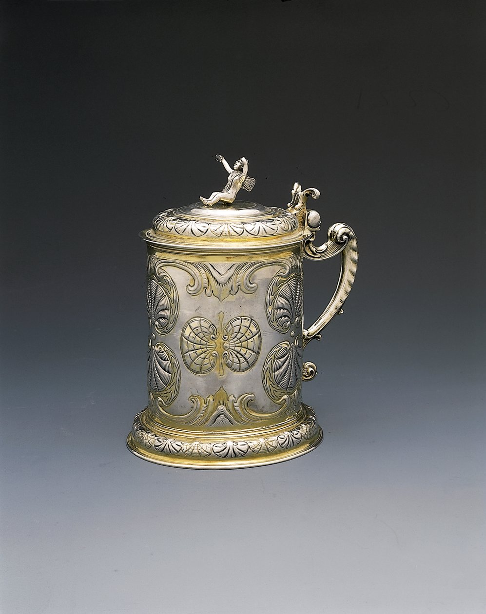 Tankard, Danzig, ca. 1700 (pakke forgylt sølv) av Hieronymus II Holl