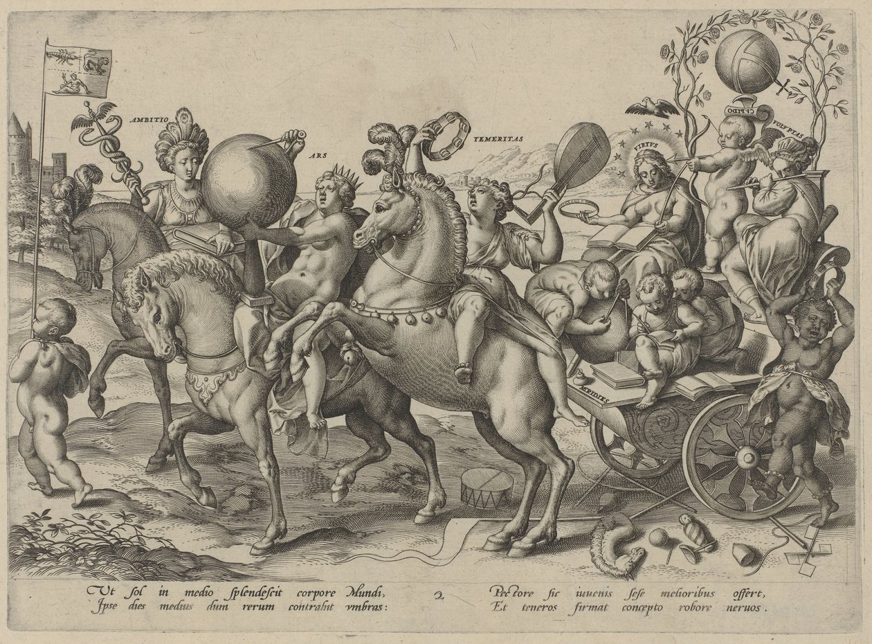 Ungdom The Four Ages of Man and Death (serietittel) av Hieronymus Wierix