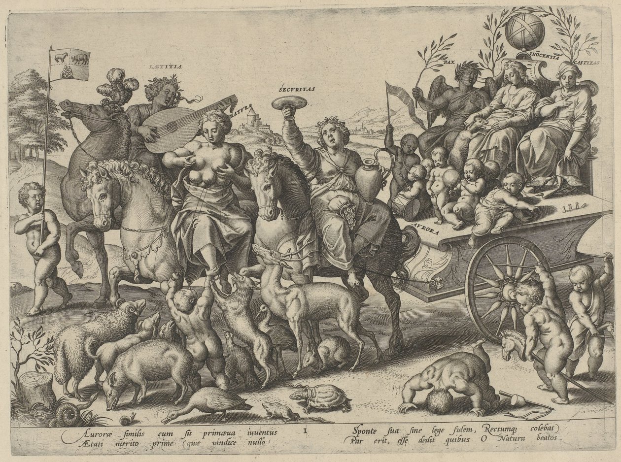 barndom The Four Ages of Man and Death (serietittel) av Hieronymus Wierix