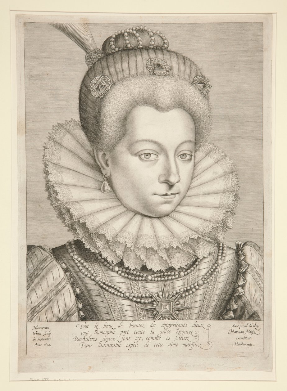 Portrett av Catherine Henriette de Balzac D av Hieronymus Wierix