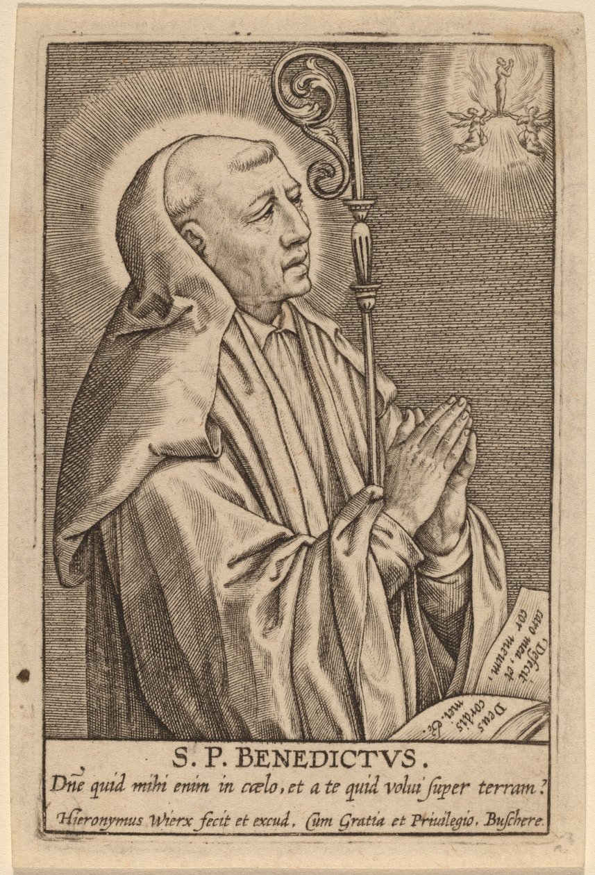 Den hellige Benedikt av Hieronymus Wierix