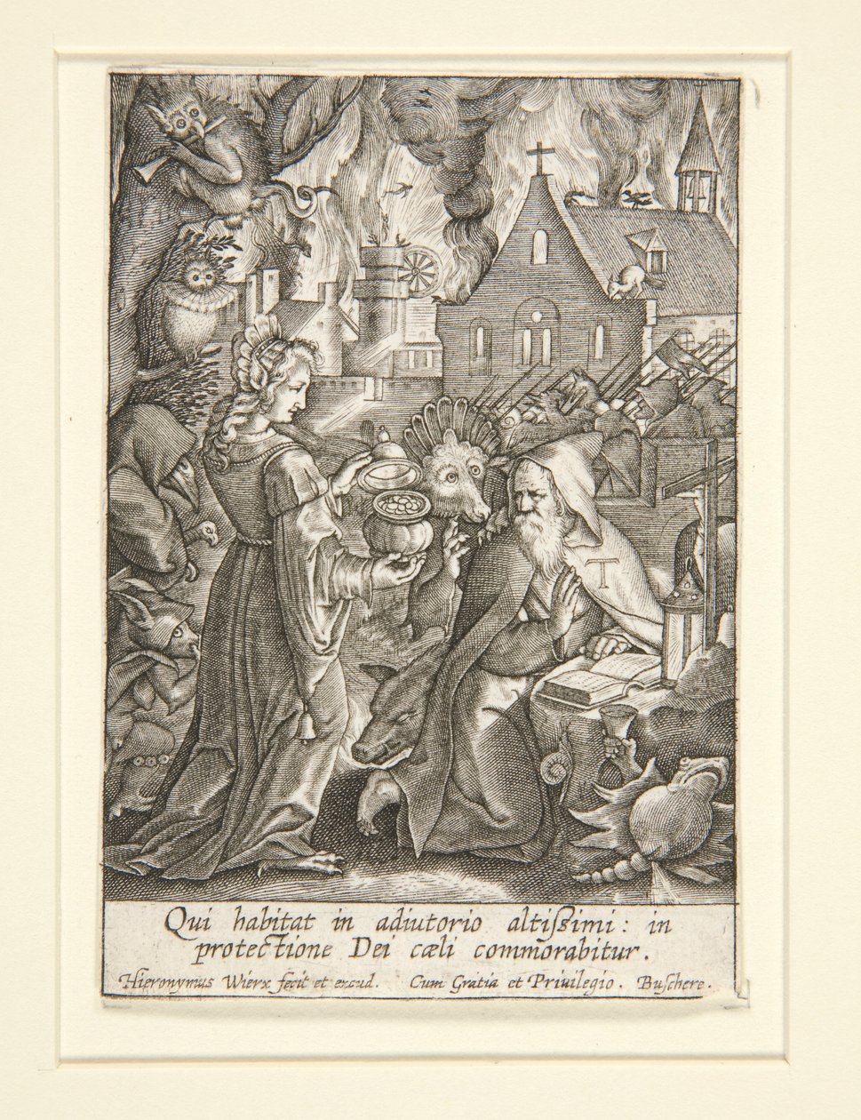 Sankt Antonius fristelse av Hieronymus Wierix