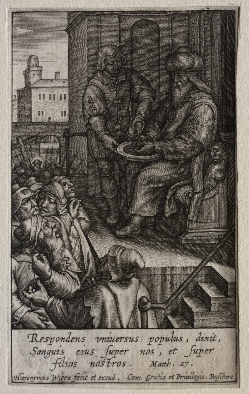 The Passion: Pilatus vasker hendene av Hieronymus Wierix