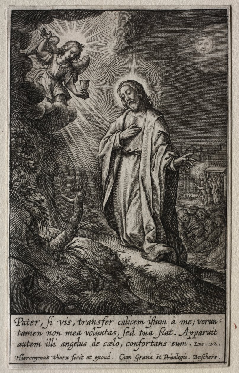 The Passion: The Agony in the Garden av Hieronymus Wierix