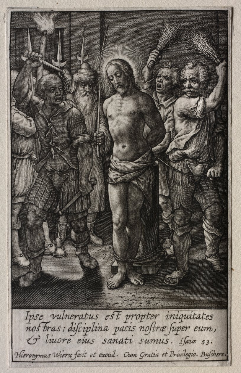 The Passion: The Flagelation av Hieronymus Wierix
