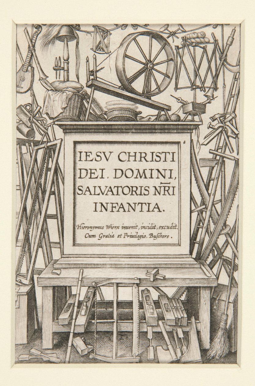 Tittelside fra The Life of the Infant av Hieronymus Wierix