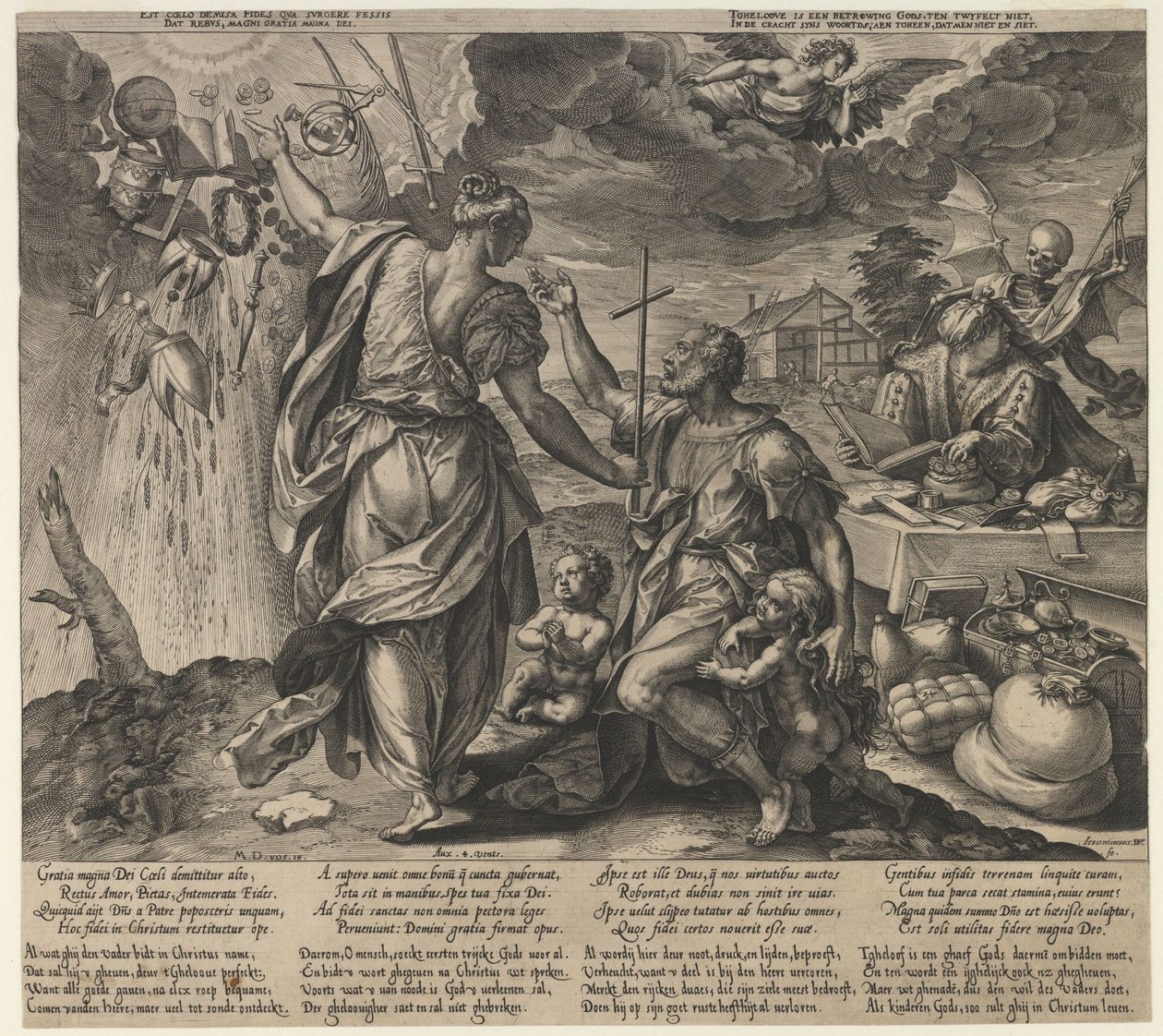 De to dødsfallene, andre halvdel av 1500-tallet. av Hieronymus Wierx