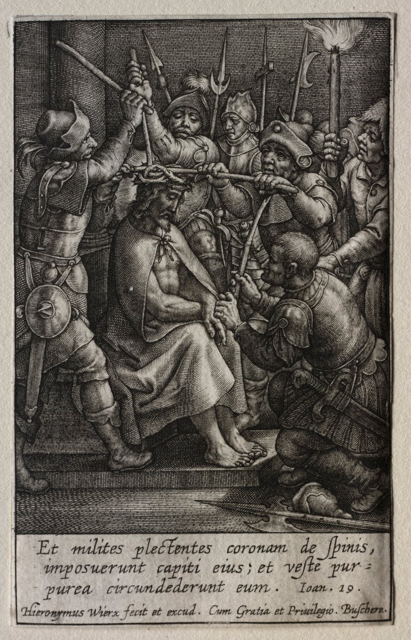 The Passion: The Crowning with Thorns. av Hieronymus or Jerome Wierix
