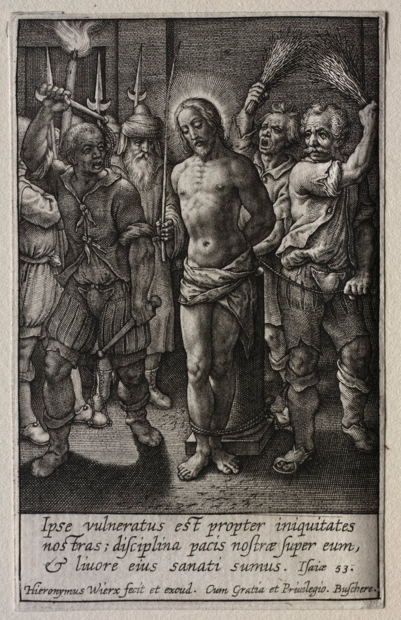 The Passion: The Flagelation. av Hieronymus or Jerome Wierix