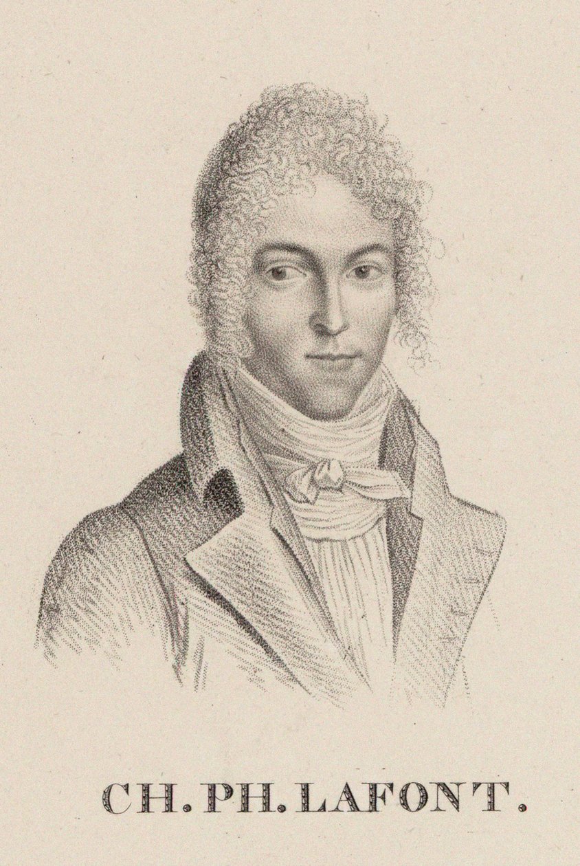 Portrett av fiolinisten og komponisten Charles Philippe Lafont 1781-1839. av Hilaire Ledru