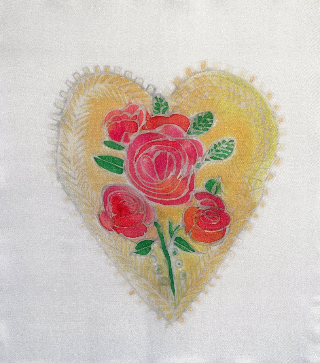 Mexican Heart, 2006 (fargestoffer på silke) av Hilary Simon