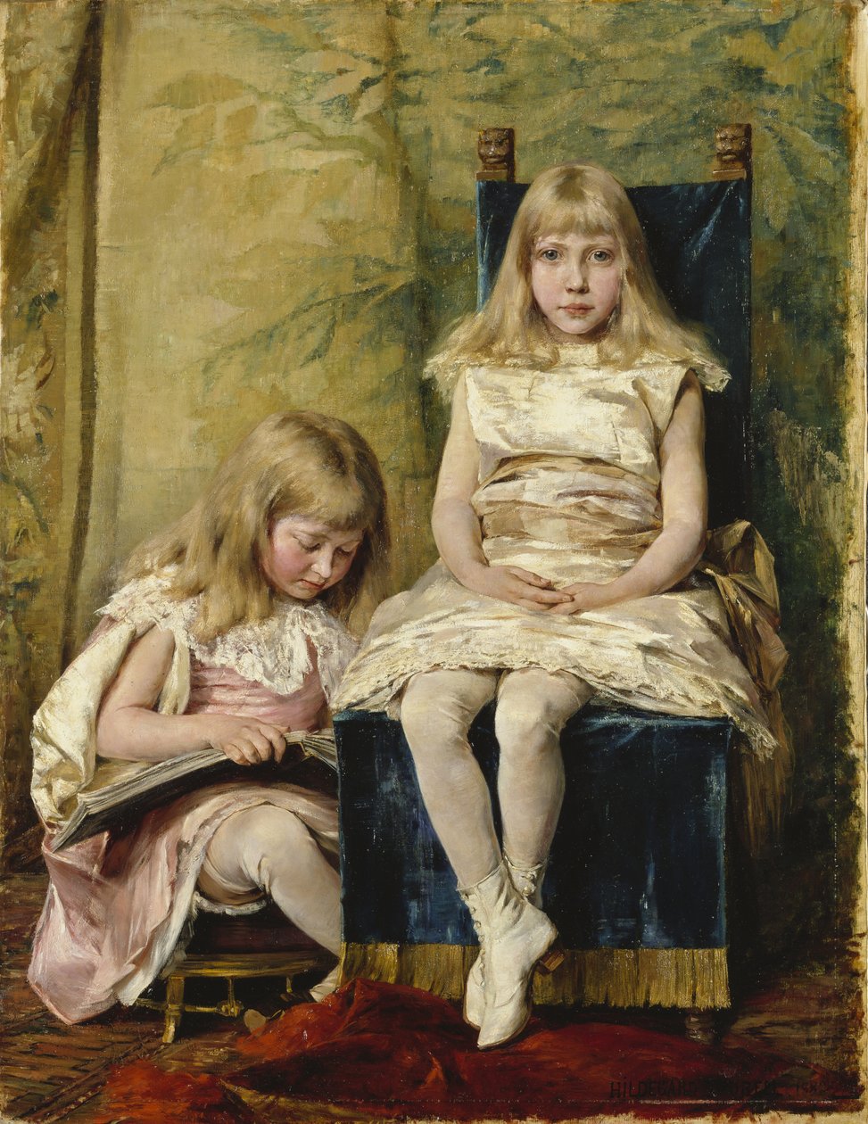 Hildegard og Alfhild Tamm, 1882 av Hildegard Katerina Thorell