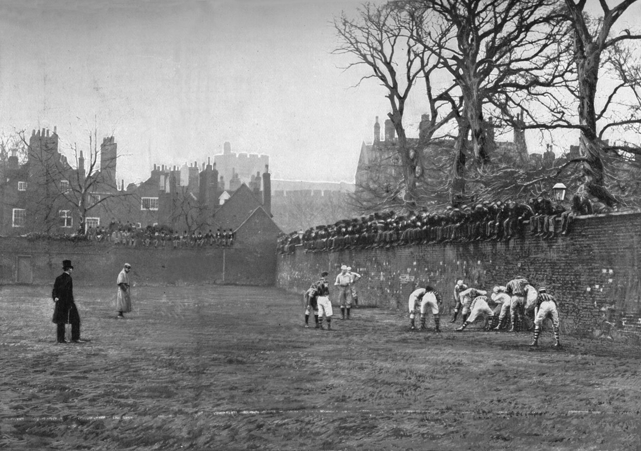 The Wall Game at Eton: St. Andrews Day - Oppidan v. Colleges, c1900, 1903 av Hills and Saunders