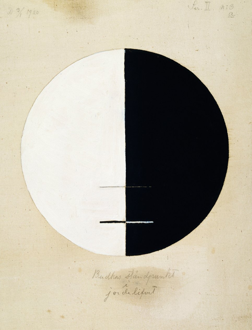 Buddhas standpunkt i det jordiske liv, nr. 3a av Hilma af Klint