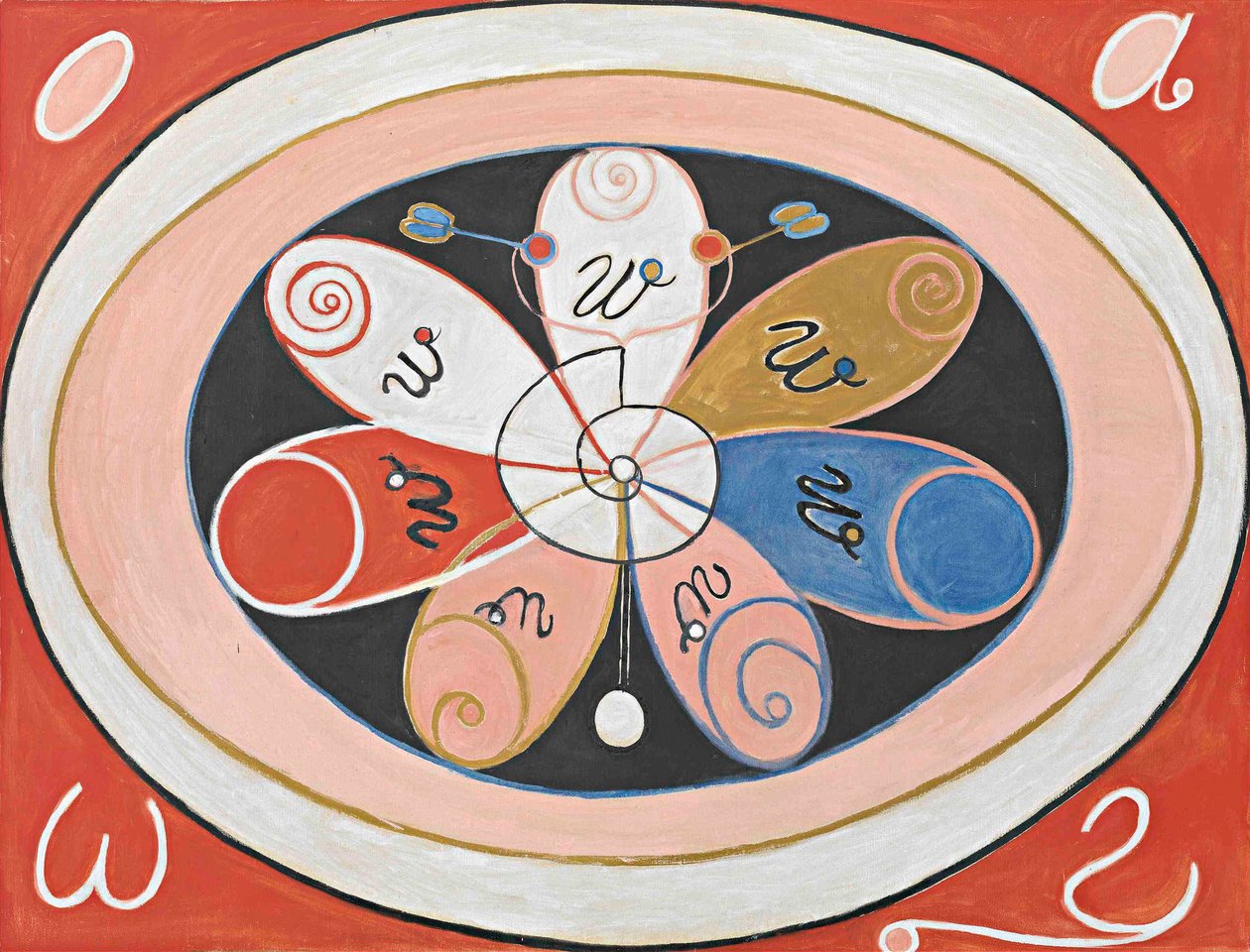 Evolution, nr. 15, gruppe IV, De syvspissede stjernene av Hilma af Klint