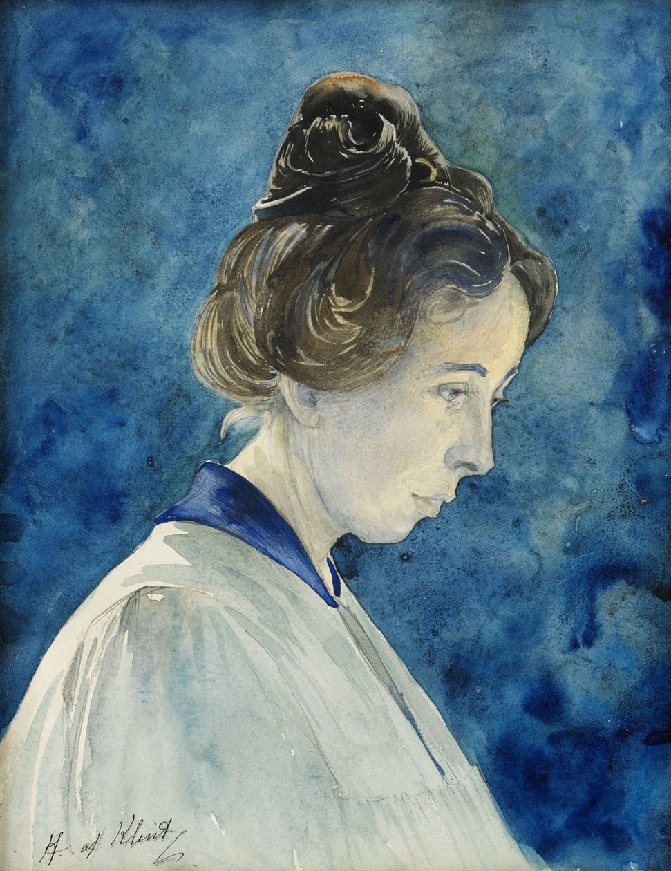 Selvportrett, ca. 1890. av Hilma af Klint