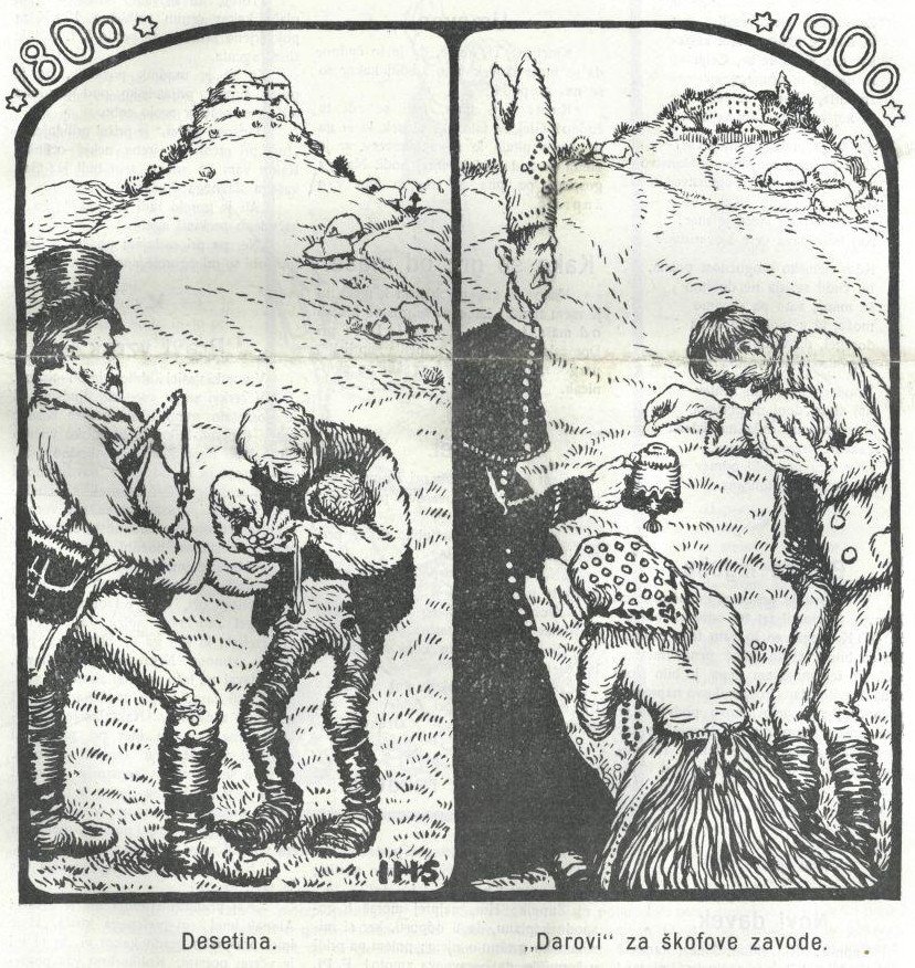 Tiende 1800 og gaver til biskopsinstitusjoner 1900n av Hinko Smrekar