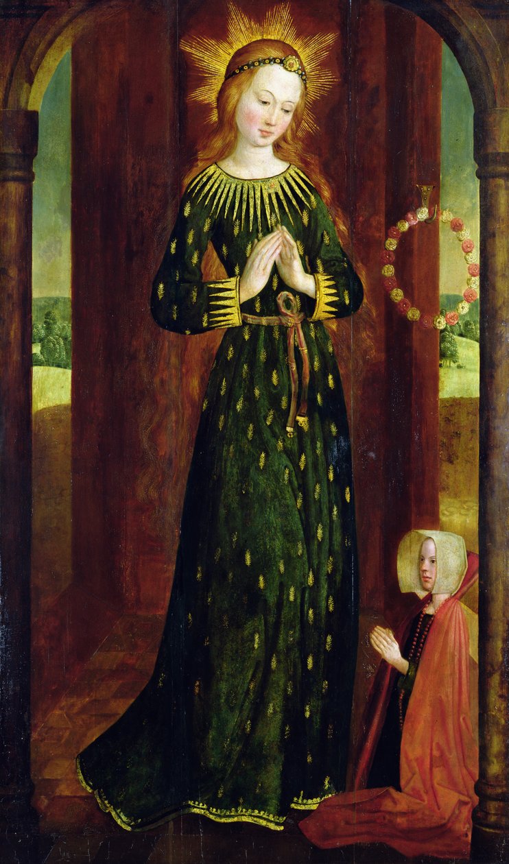 Virgin with the Ears of Corn (tempera på panel) av Hinrik Funhof