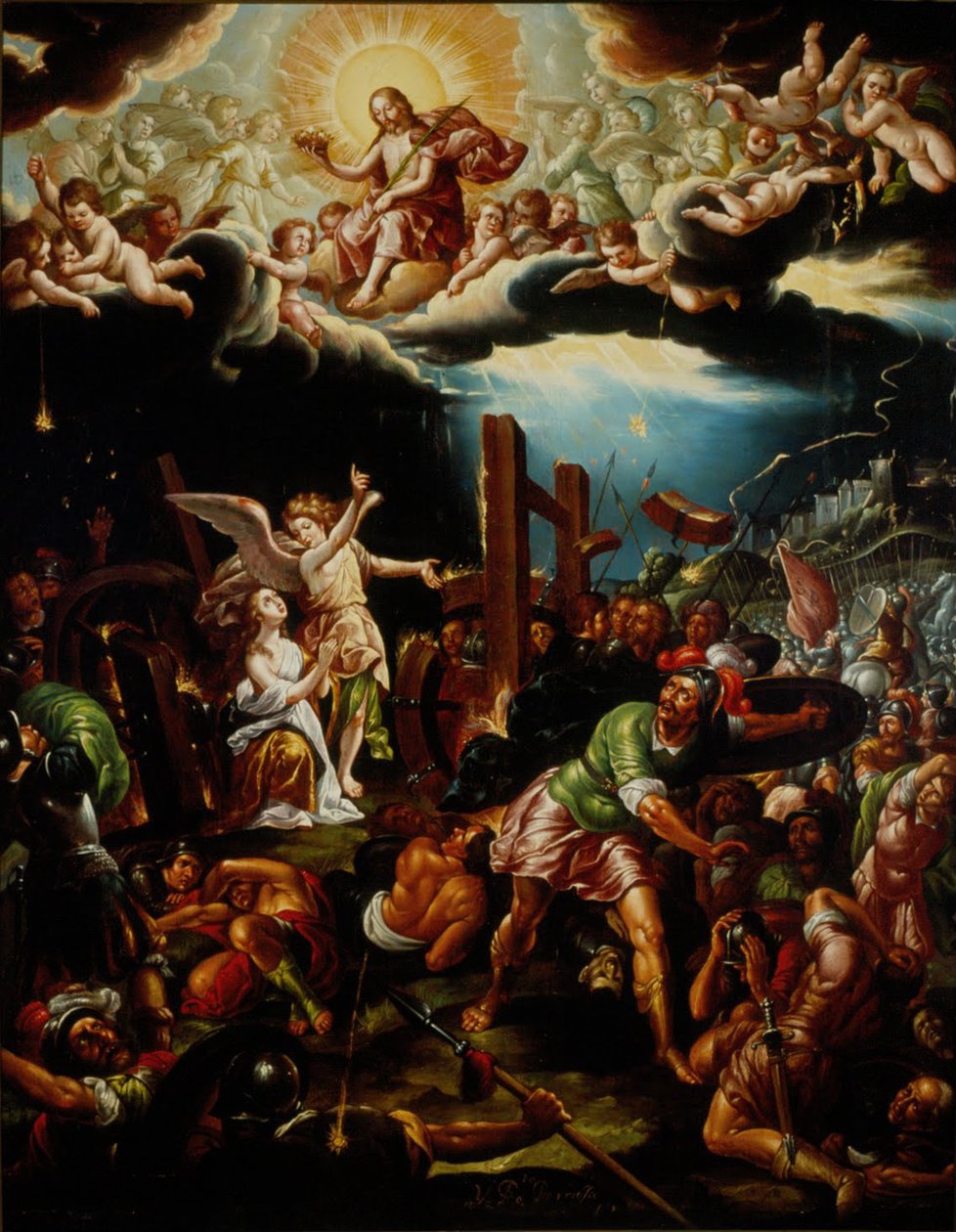 Martyrdommen til Saint Catherine of Alexandria, midten av 1700-tallet. av Hipólito de Rioja