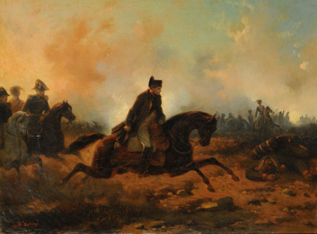 Napoleon og byttet til Waterloo av Hippolyte Bellange