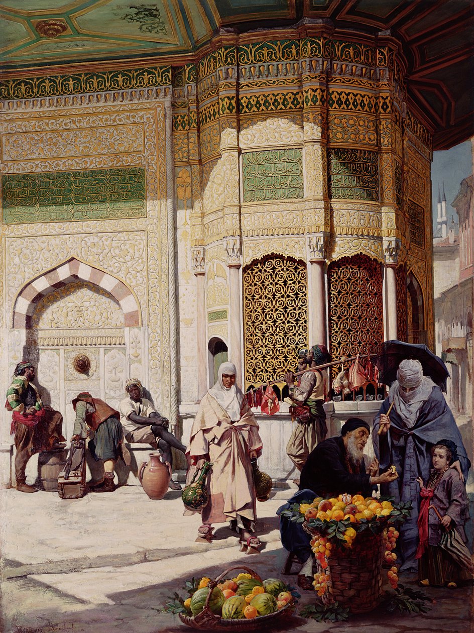 Gatekjøper i Istanbul, 1883 av Hippolyte Berteaux
