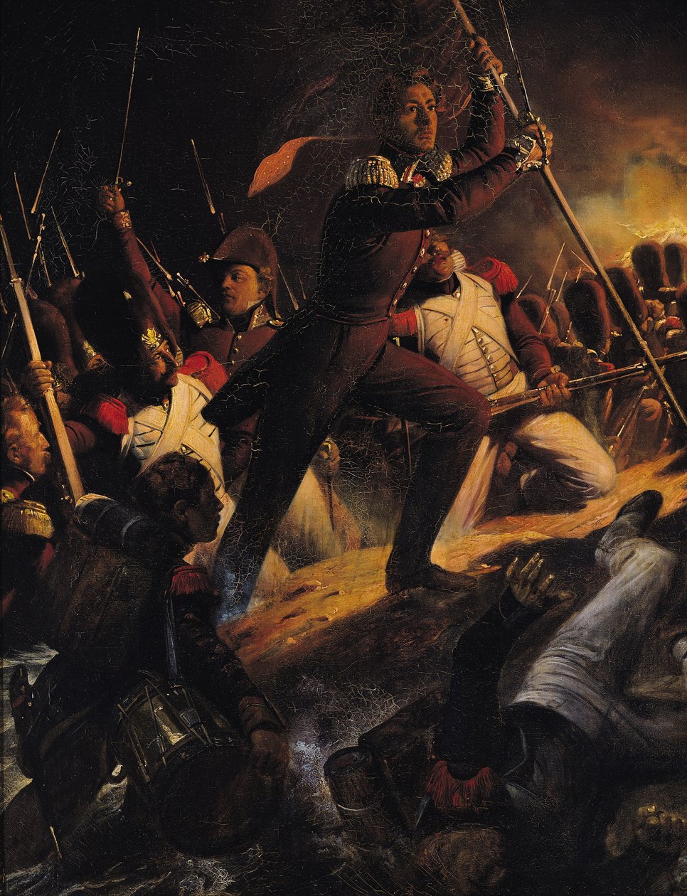 Charles-Amedee-Albert de Savoie, prins de Carignan (1798-1849) ledet angrepet ved beleiringen av Trocadero, 31. august 1823, 1828 av Hippolyte Delaroche