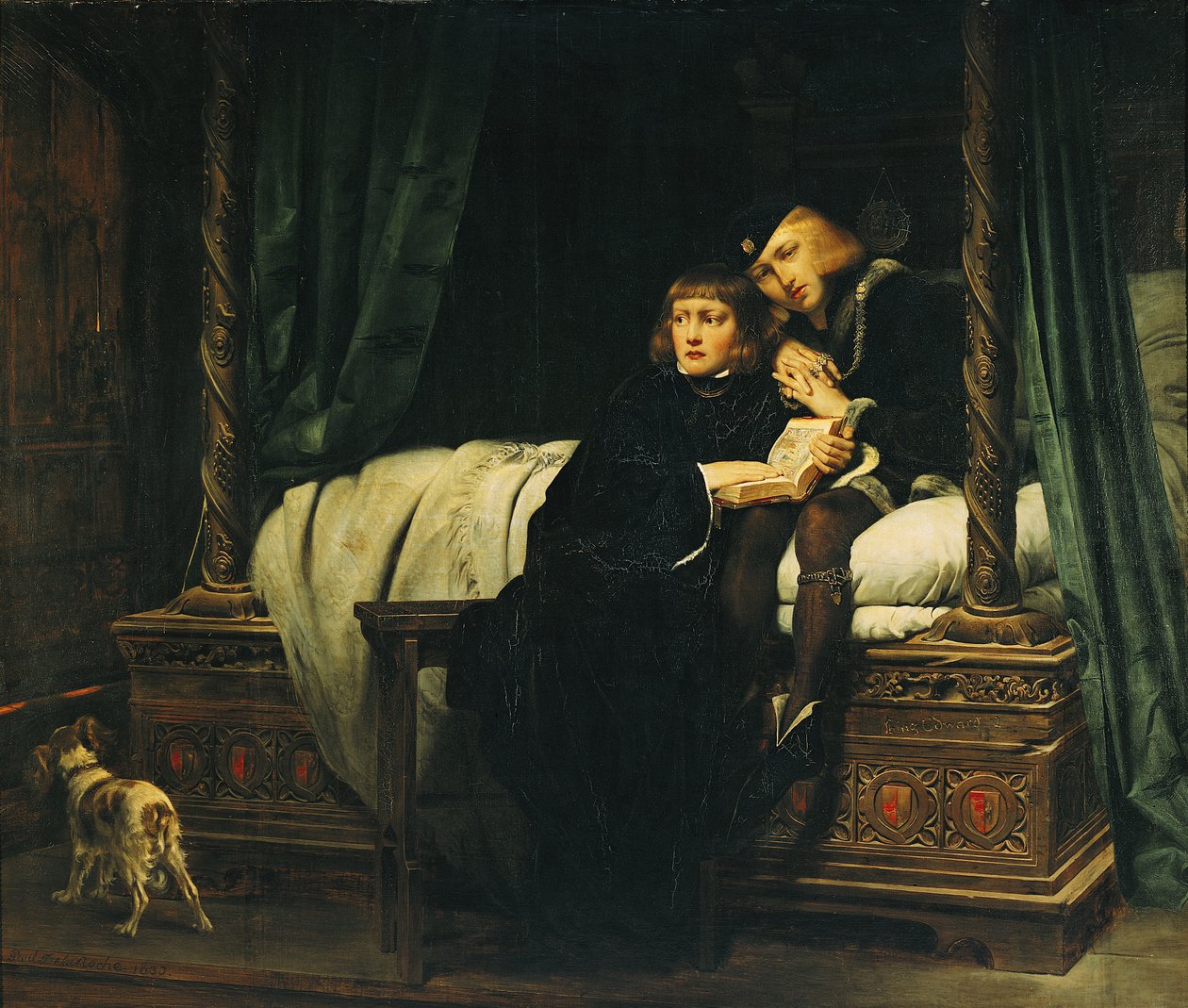Edward V (1470-83) og Richard, hertug av York i tårnet (Les Enfants d