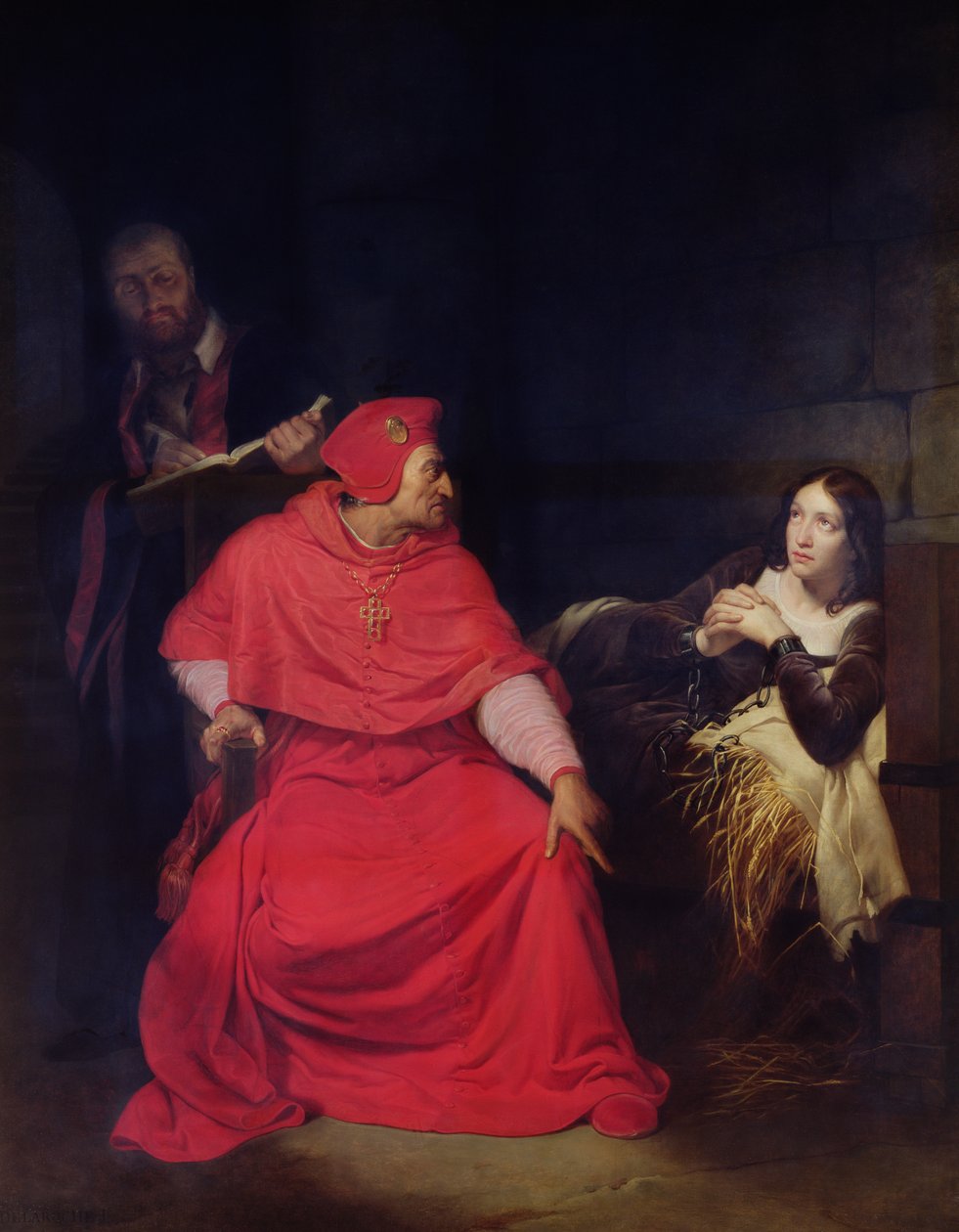 Joan of Arc (1412-31) og kardinal av Winchester i 1431, 1824 av Hippolyte Delaroche