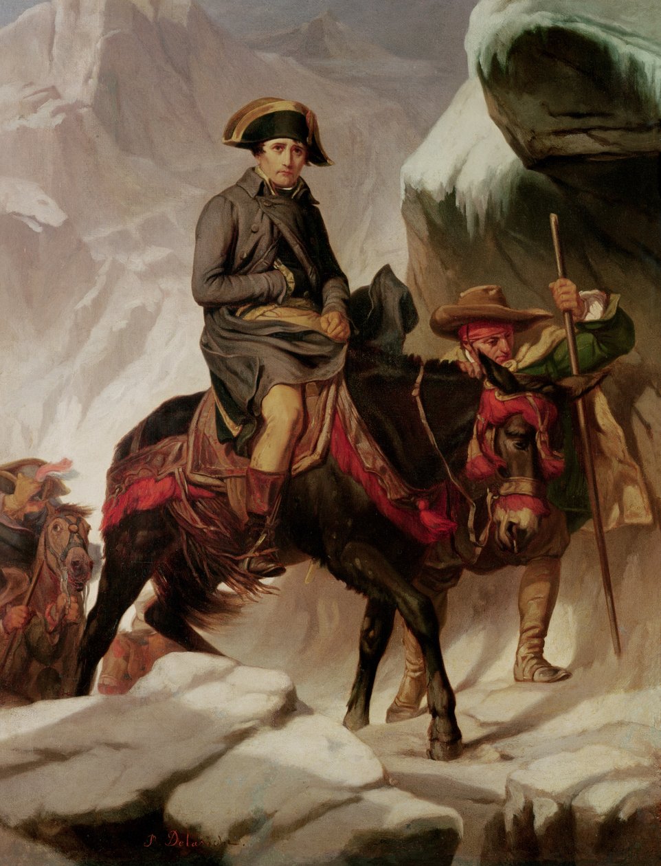 Napoleon Bonaparte (1769-1821) Krysser Alpene av Hippolyte Delaroche