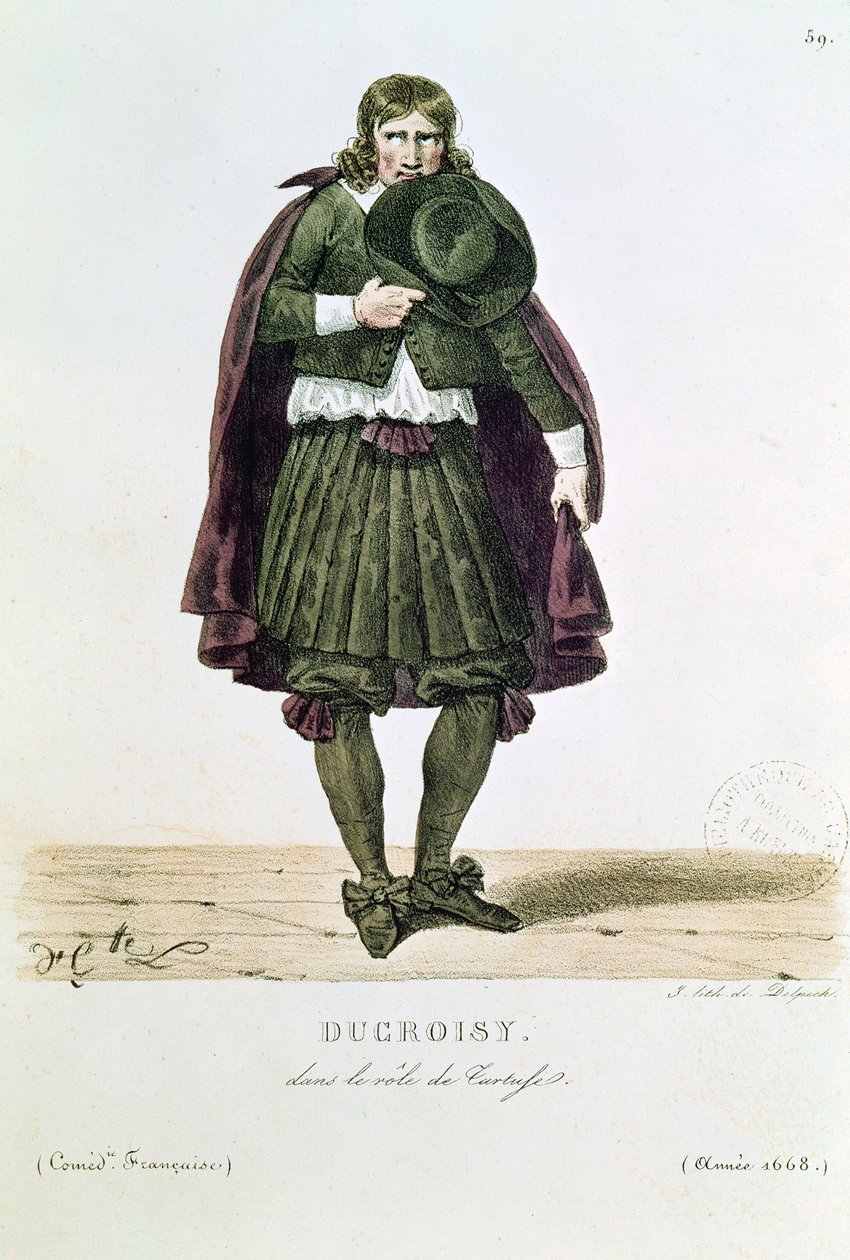 Ducroisy i tittelrollen som Tartuffe i 1668, fra 