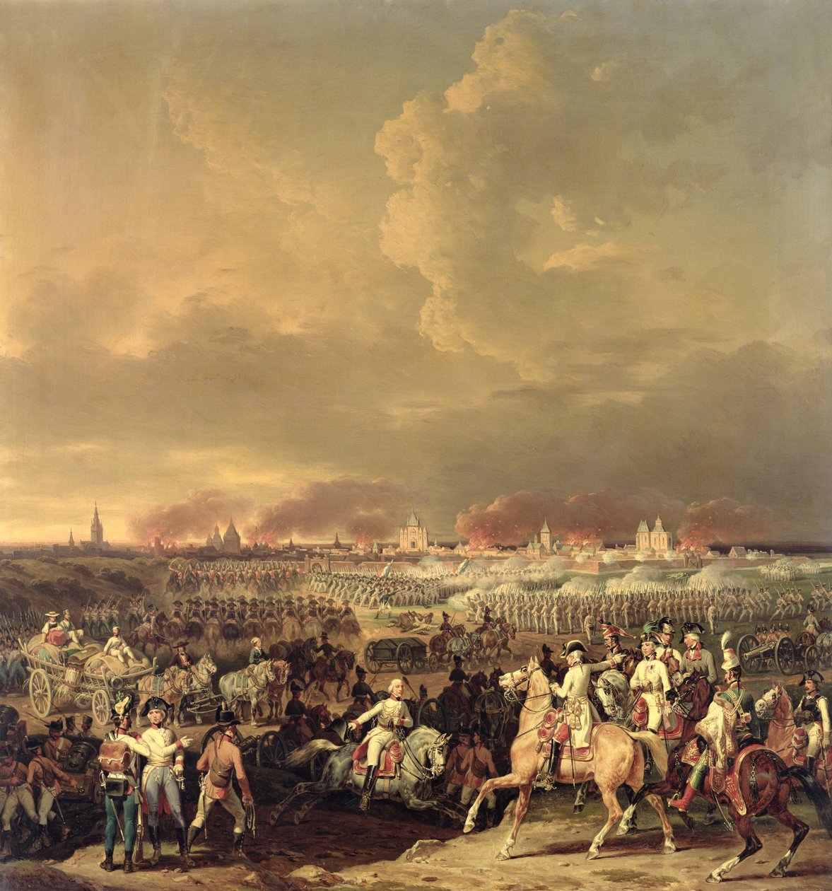 The Siege of Lille av Albert de Saxe-Tachen, 8. oktober 1792, 1845 av Hippolyte Lecomte