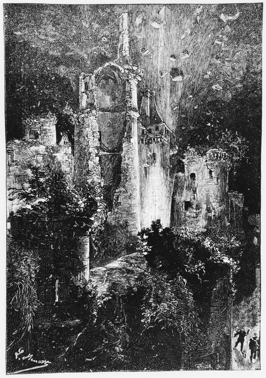 The Castle Exploding, illustrasjon fra 