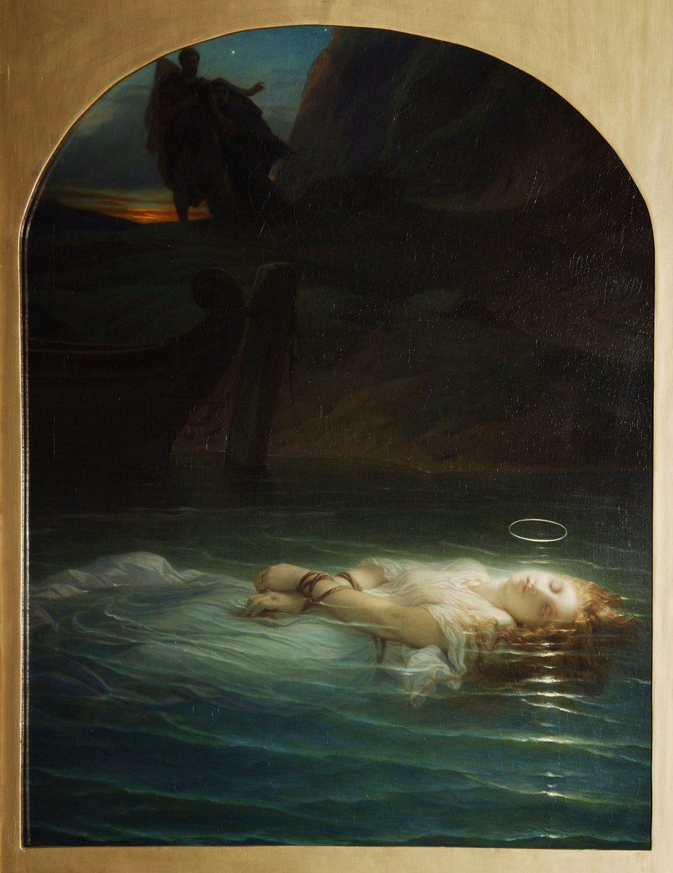 Kristen martyr druknet i Tiberen under Diokletians regjeringstid (244-311) - Maleri av Paul Hippolyte Delaroche (1797-1856) olje på lerret av Hippolyte (1797 1856) Delaroche