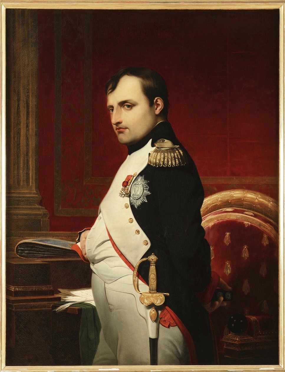 Napoleon I i sin studie i 1807, av Delaroche, Paul Hippolyte (1797-1856). Olje på lerret av Paul Delaroche