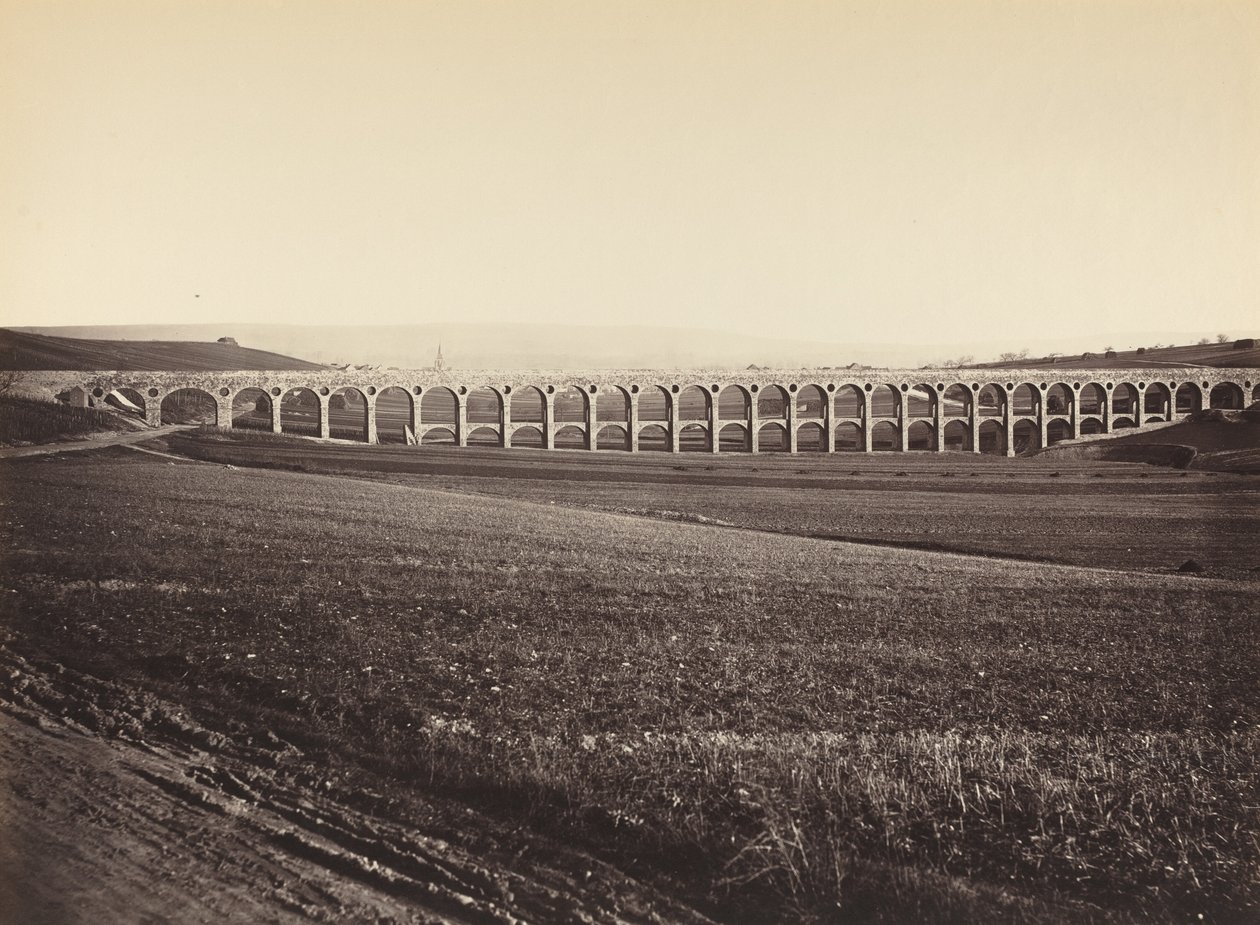 Arcades de pont sur Vanne (Arcades, Bridge over Vanne) av Hippolyte Auguste Collard