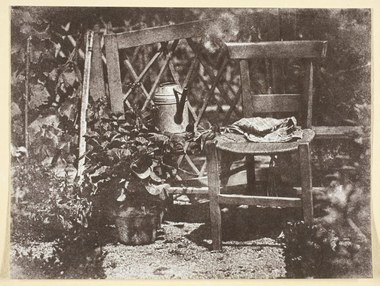 Stol i en hage, 184250, trykt 1965. av Hippolyte Bayard