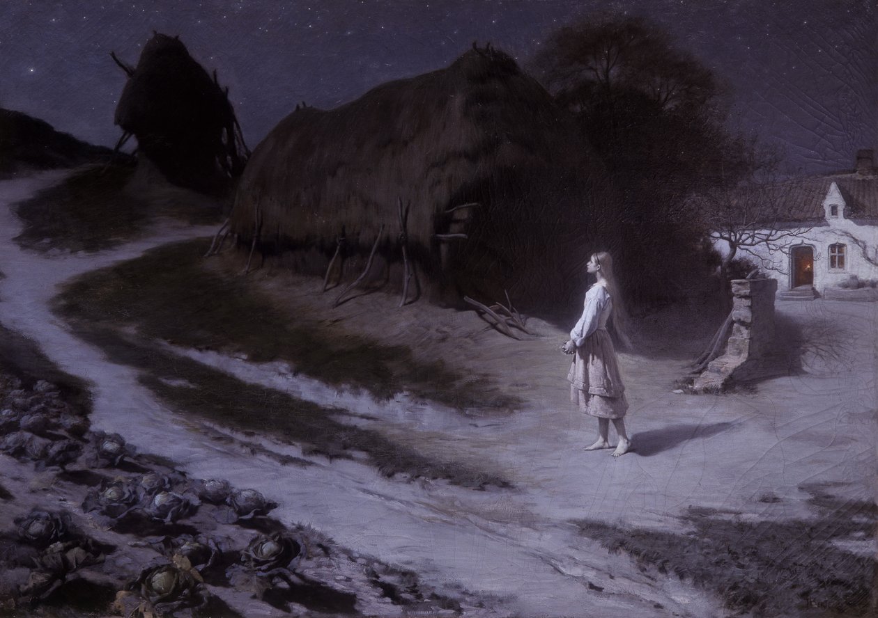 Den unge Pastoure (Joan of Arc), Salon 1884 (olje på lerret) av Hippolyte Berteaux