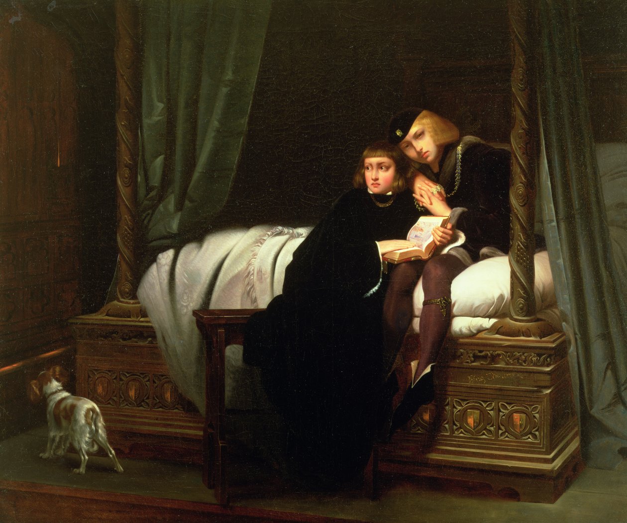 Edward V og hertugen av York i tårnet, 1830 av Hippolyte Delaroche