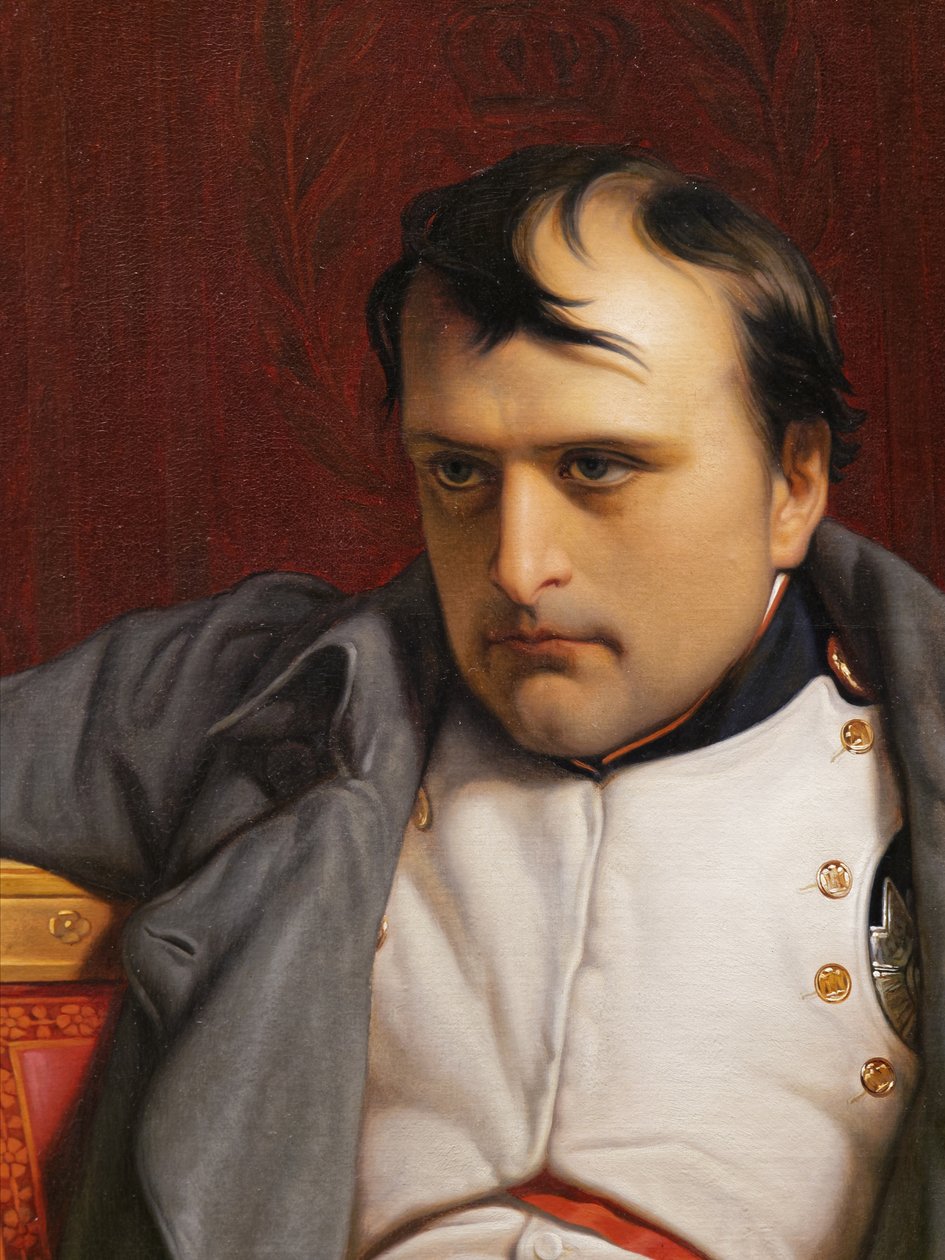 Napoleon I ved Fontainebleau, 31. mars 1814, detalj av ansiktet, 1840 av Hippolyte Delaroche