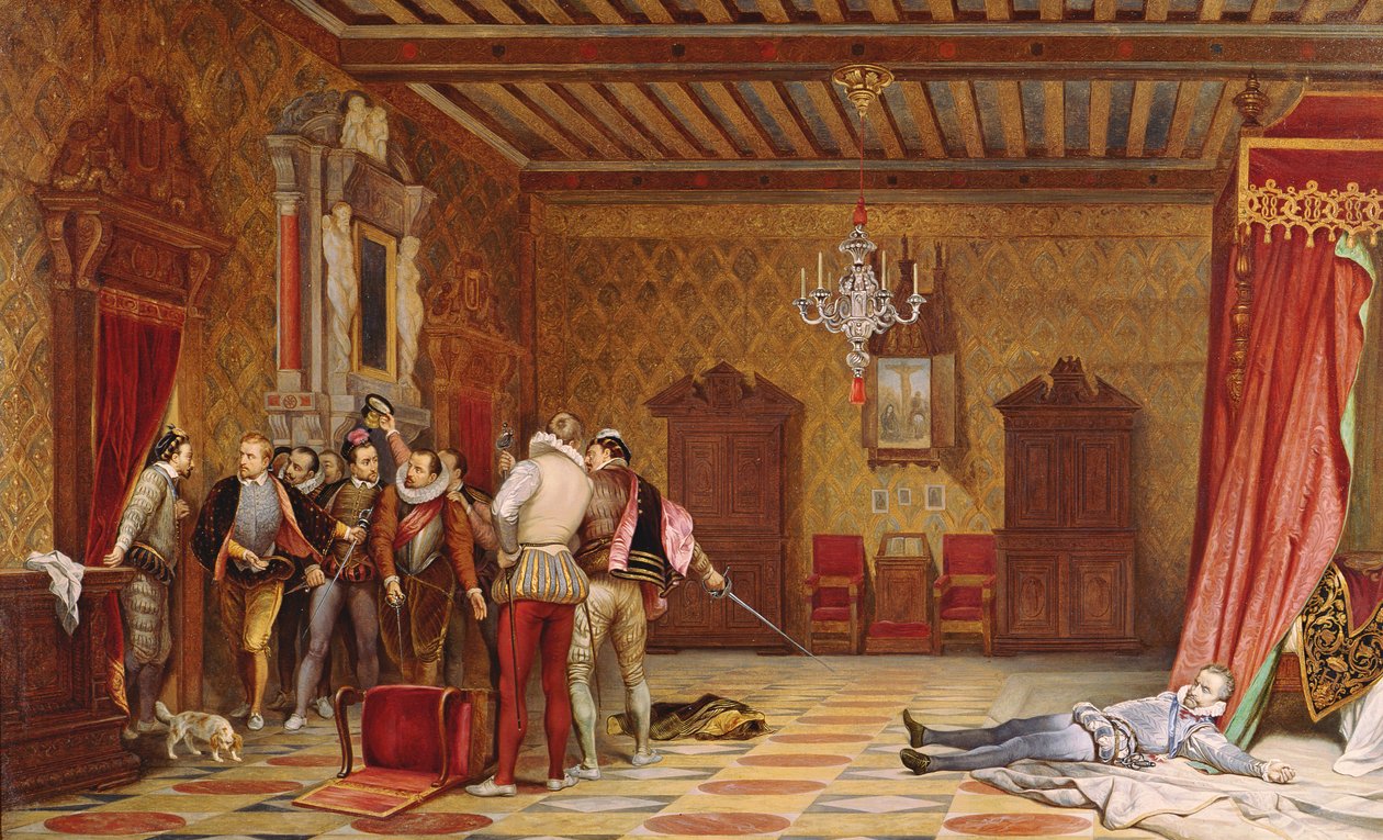 Mordet på Henri de Lorraine (1549-88) hertug de Guise, 1834 av Hippolyte Delaroche