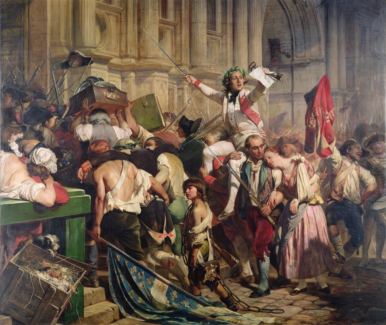 Erobrerne av Bastillen før Hotel de Ville i 1789, 1839 av Hippolyte Delaroche