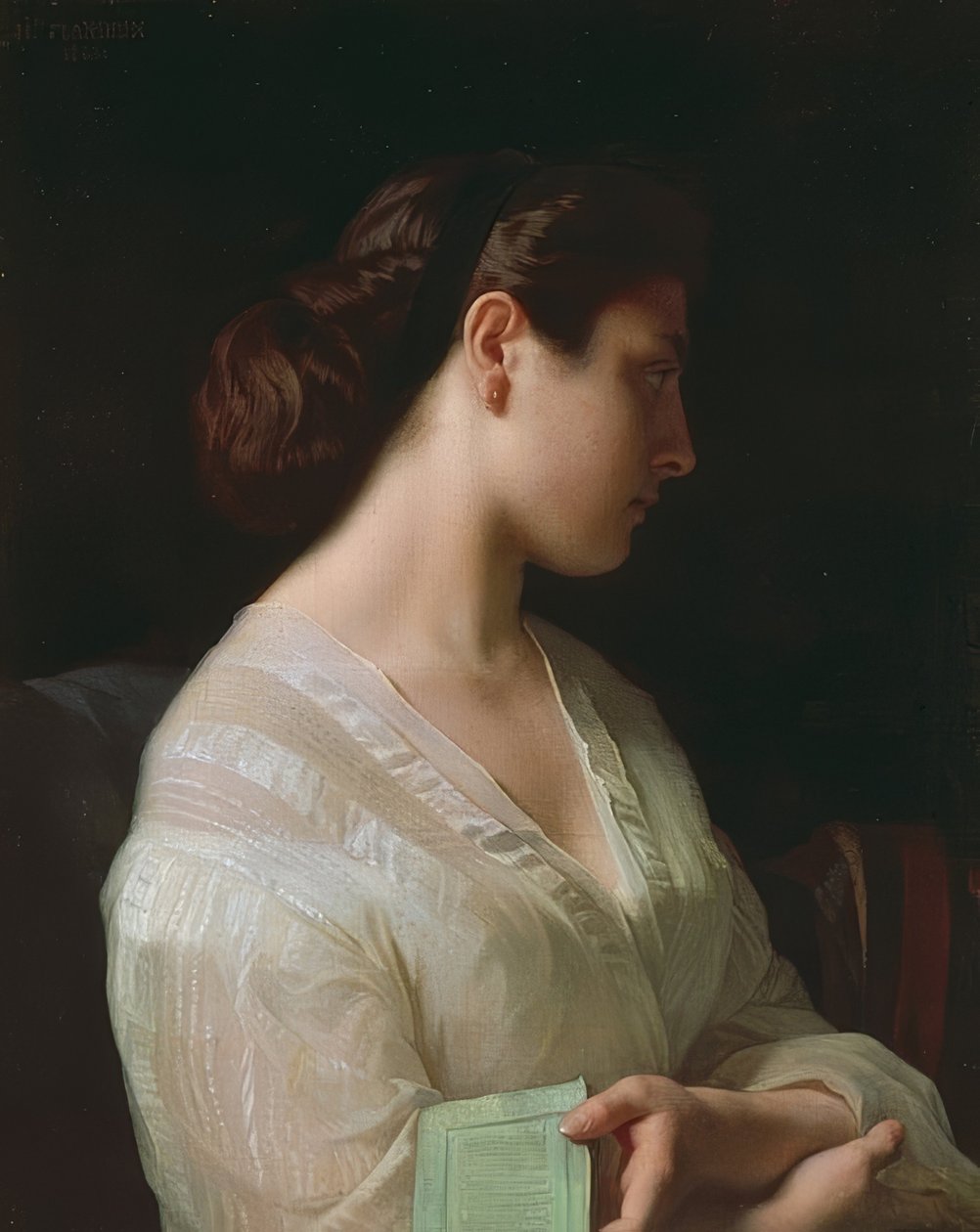 Mädchenportrait (Studie av ung jente kjent som den greske jenta). 1863 av Hippolyte Flandrin