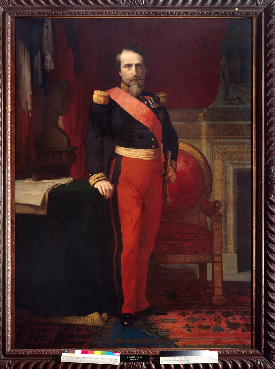 Portrett i full lengde av Napoleon III (1808-1873) Maleri av Hippolithe Flandrin (1809-1864). 1862. Størrelse 2,12 x 1,47. Musee du Chateau, Compiegne - Portrett i full lengde av Napoleon III (1808-1873). Maleri av Hippolithe Flandrin (1809-1864). 1862. 2, av Hippolyte Flandrin