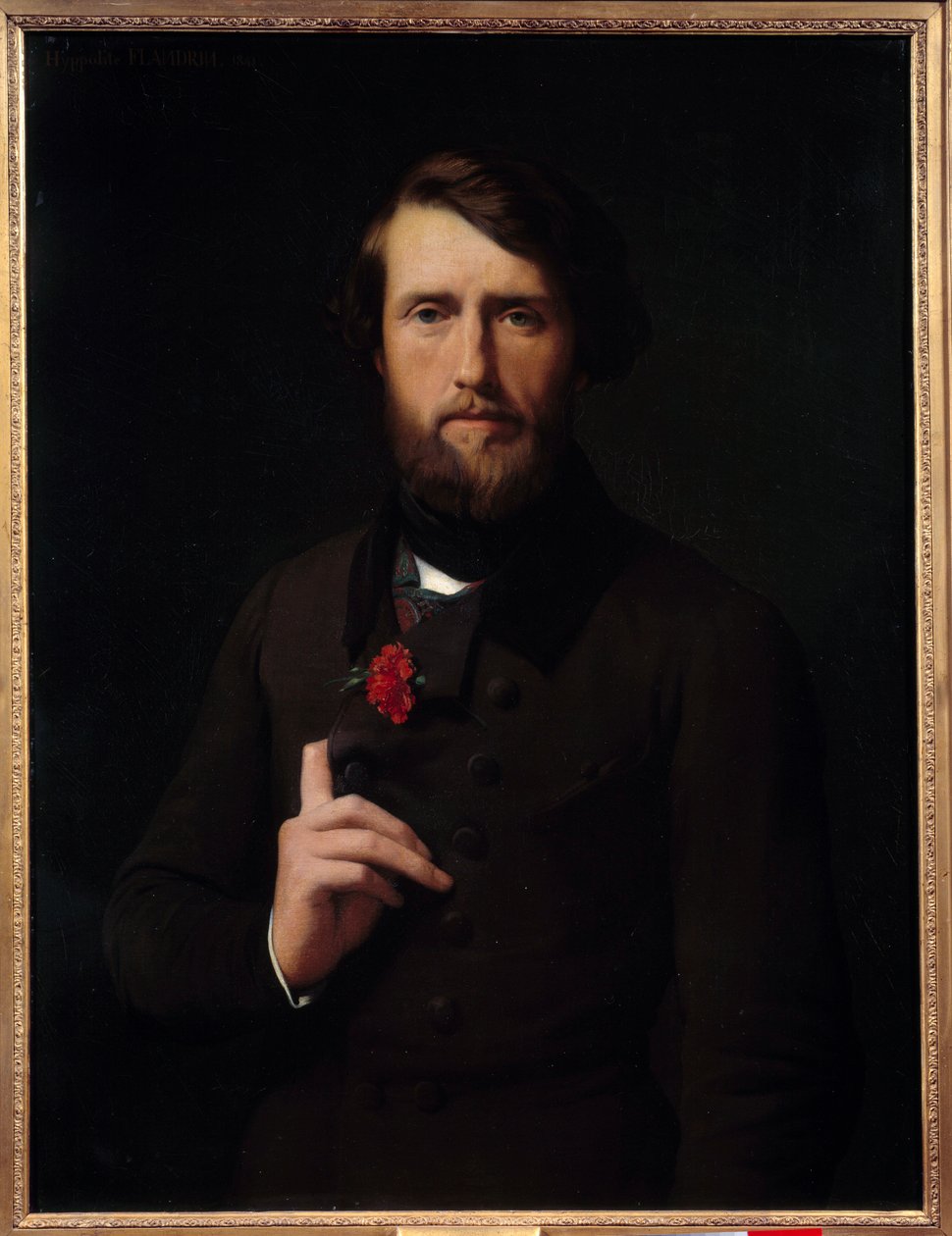 Portrett av grev Felix av Arjuzon (1800-1874) Maleri av Hippolithe Flandrin (1809-1864) 1800-tallet. Søn 0,83x0,64 m av Hippolyte Flandrin
