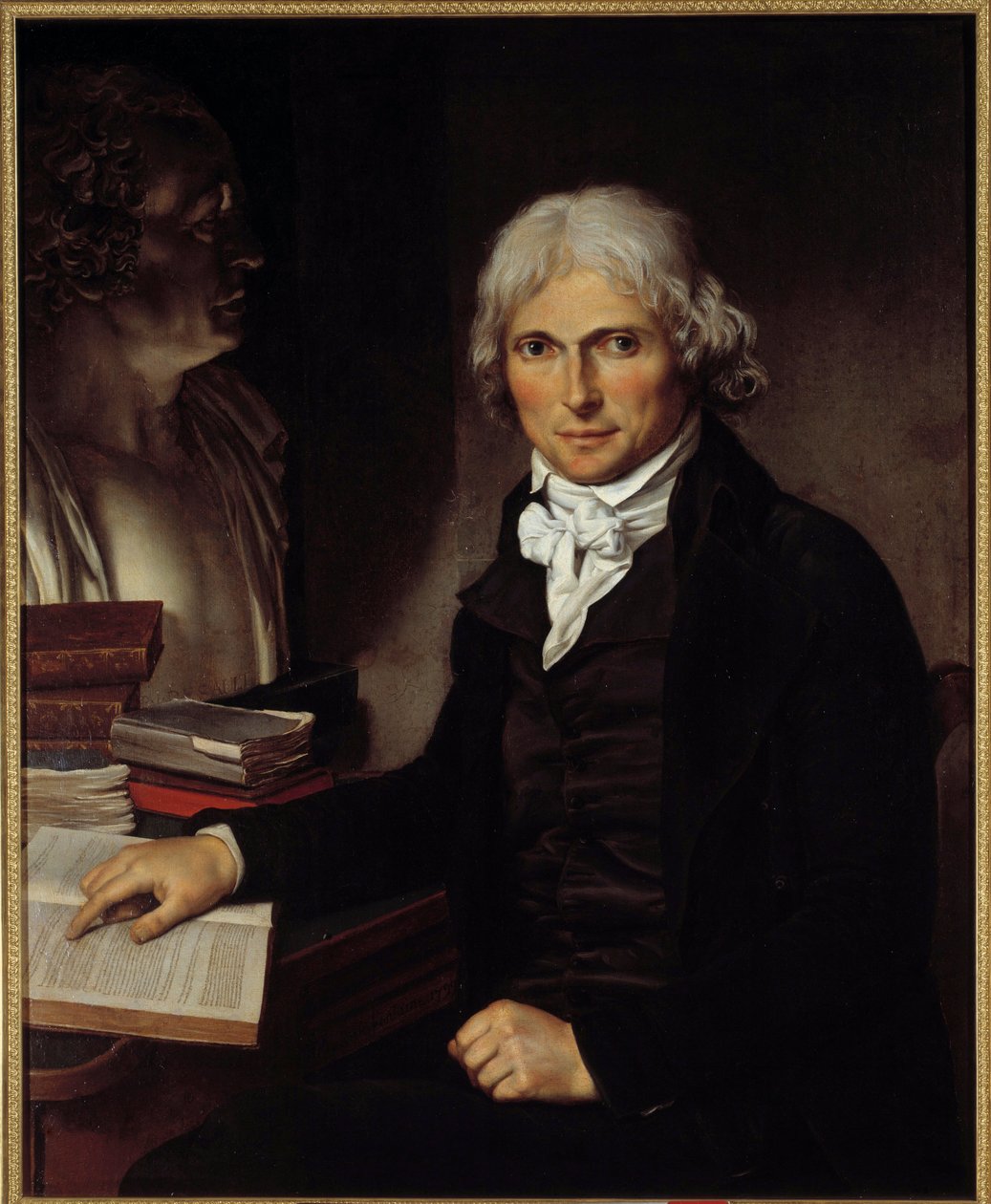 Portrett av doktor Marie Francois Xavier Bichat (1771-1802). Maleri av Pierre-Maximilien Delafontaine (1774-1860) av Hippolyte Flandrin